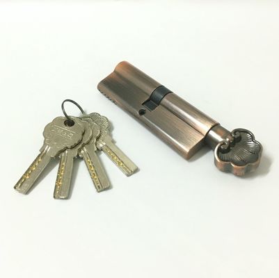 замок профиля евро цилиндра цинка 90мм латунный одиночный открытый с ключом латуни или Иорн